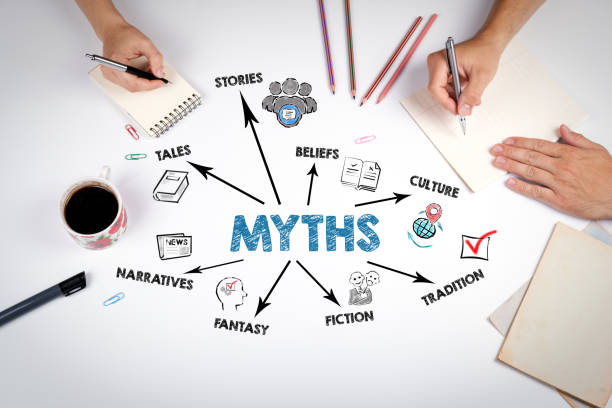istock MYTHS Concept. The meeting at the white office table 2075210998