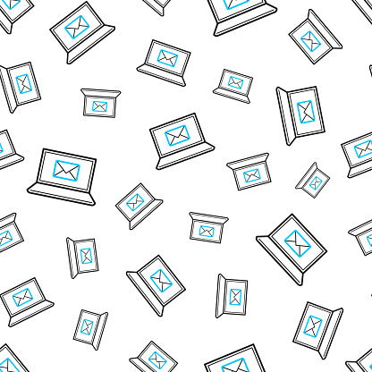 Seamless pattern with a icon of 