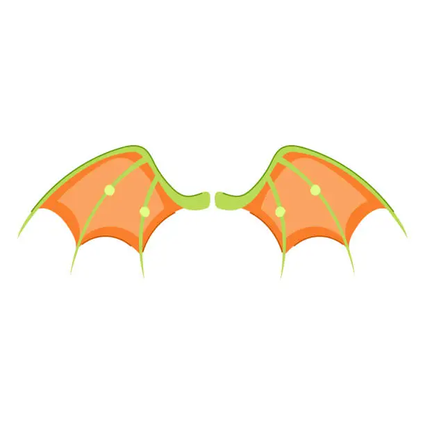 Vector illustration of chinese wings dragon cartoon vector illustration