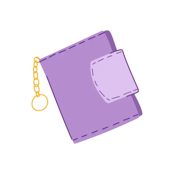 Vector illustration of full wallet cartoon vector illustration