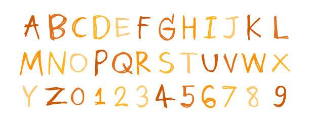 istock English alphabet A to Z, 0 to 9 color 17 2075242709
