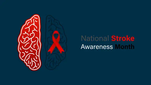 Vector illustration of National stroke awareness month vector design