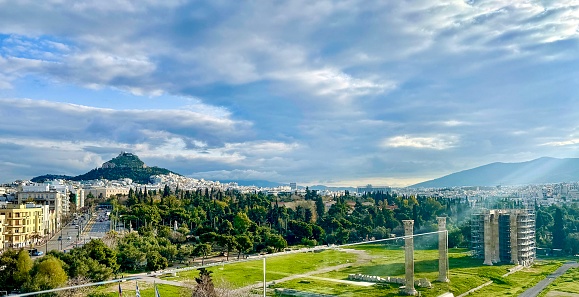 Temple of Olympian Zeus of Athens, view from the terrace