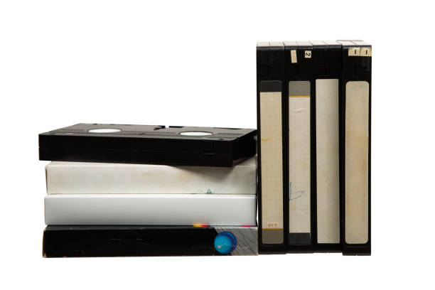 istock Pile of VHS video cassettes. Vintage media. Isolate on a white background. 2075269628