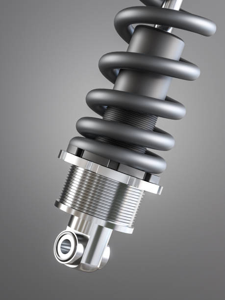 istock detail of a car shock absorber. 2075279341