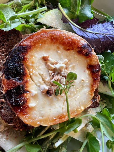 Toasted goat cheese salad