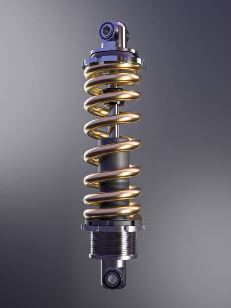istock 3d rendered image of a modern vehicle shock absorber with metallic finish against a gradient background 2075284212