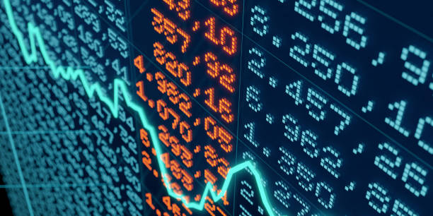 istock Digital numbers, chart and financial figures on the screen. 2075285306