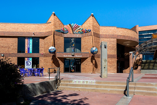 Pueblo, Colorado, USA - October 18th, 2022: Buell Children's Museum entrance