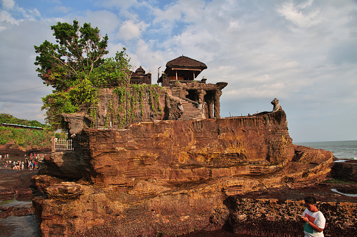 Bali, Indonesia - 05 Aug 2016: Tanah Lot Temple on Bali island, Indonesia