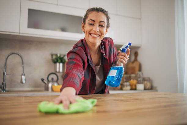 istock The woman keeps the apartment clean. 2075353653