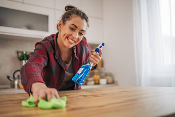 istock The woman keeps the apartment clean. 2075353654