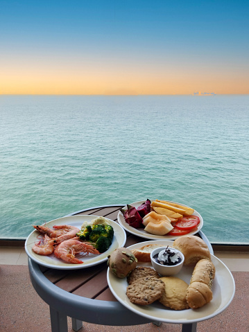 Focus on snack platters during cruise holiday