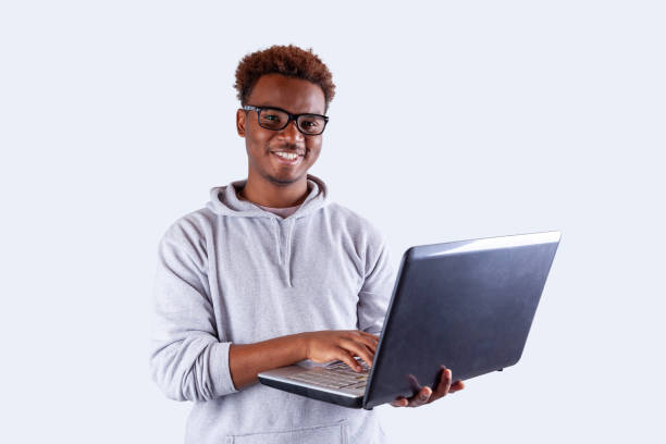 istock Portrait of young men using lap top 2075359487
