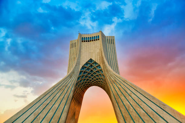 istock Sunset view of Azadi Tower Freedom Tower in Tehran, Iran 2075360049