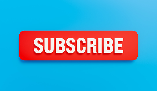 Subscribe banner in red and blue. Sign up, register, apply, support, social media follower.