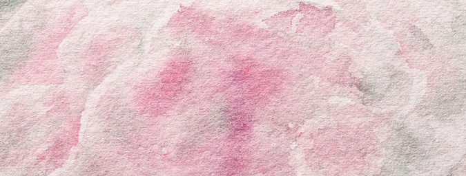 Abstract art background light pink, gray and white colors. Watercolor painting on canvas with soft lilac gradient. Fragment of pearl artwork on paper with pattern. Texture backdrop, macro.