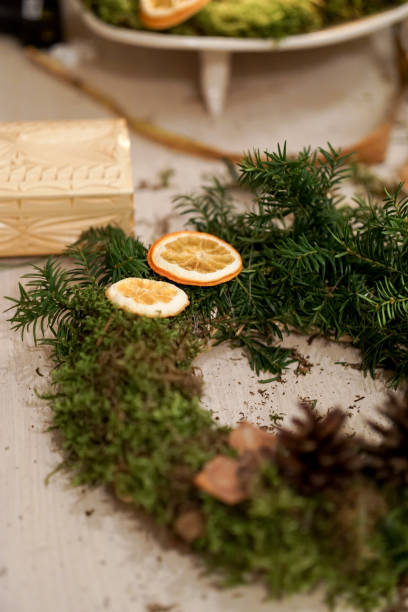 istock Mess on the table - making Advent wreath, natural materials only 2075453418