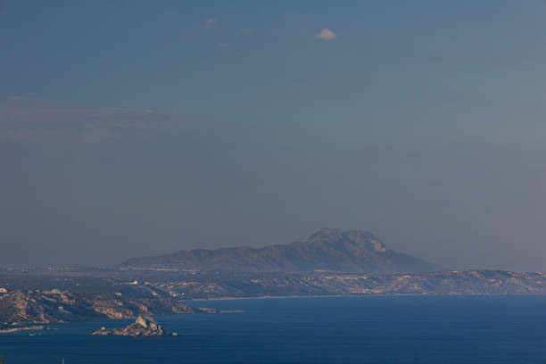 Beautiful afternoon at the beach in kos island, greece