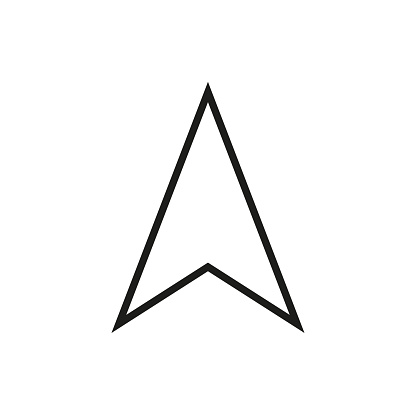 North Pointer Example Arrow Up Direction North Pointer Increase Upward Navigation Move Top ...