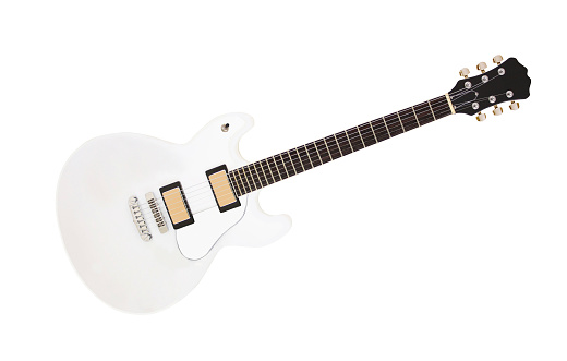 The image of guitar on the white background