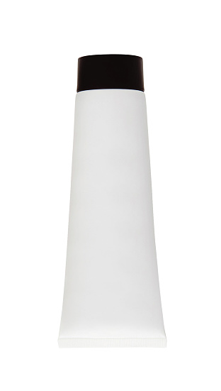 White tube for cream isolated on white