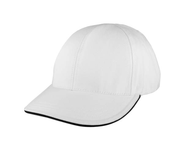 white baseball hat isolated - head ware - fotografias e filmes do acervo