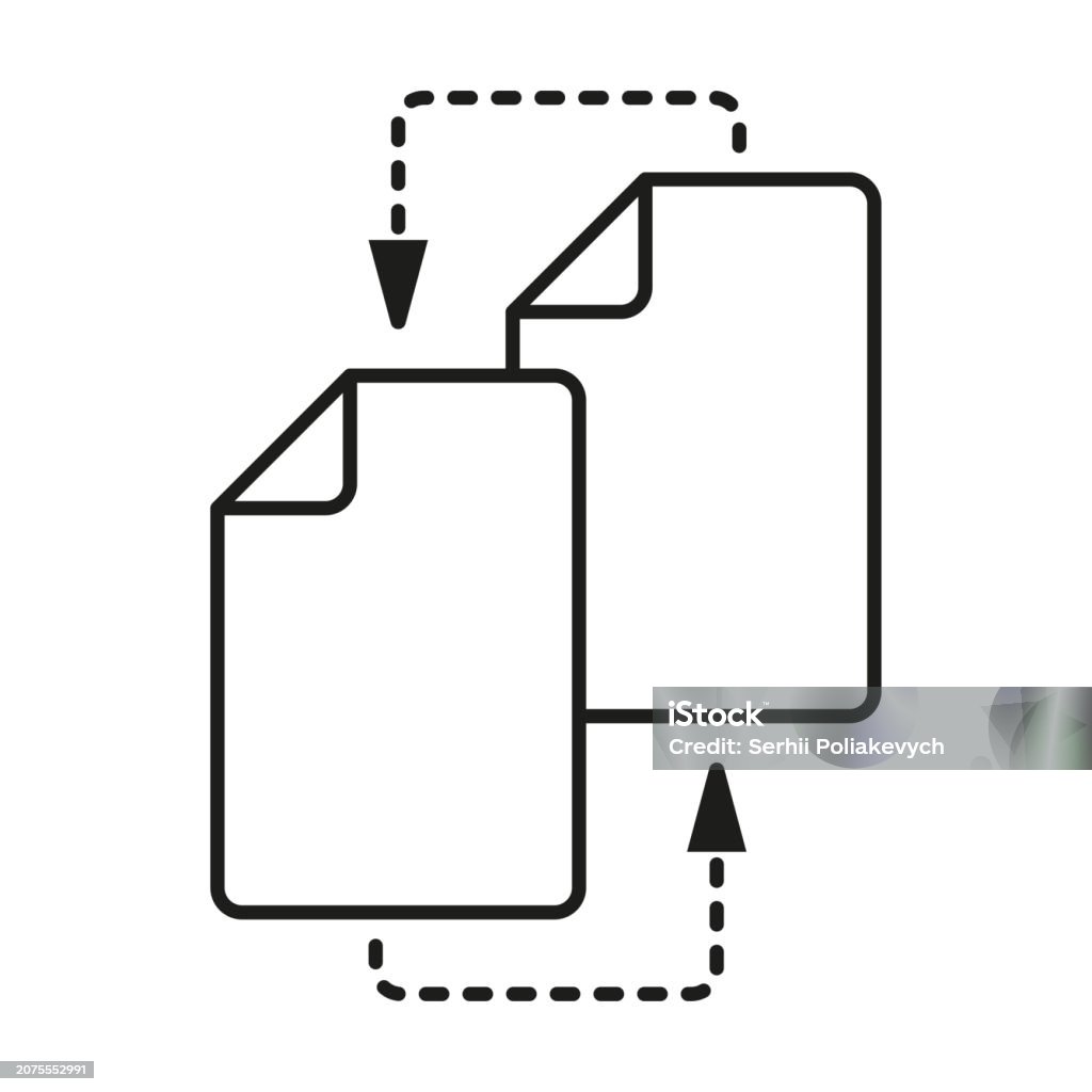 Overlap Folder Files Documents Overlapping Files On White Office Digital Storage Vector ...