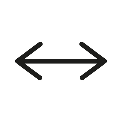 Icon arrow direction. Expand opposite control. Modify flexibility balance. Vector illustration. EPS 10. Stock image.