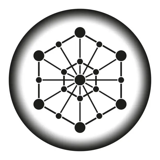 Vector illustration of Network vector structure. Node connection pattern. System technology web. Vector illustration. EPS 10.