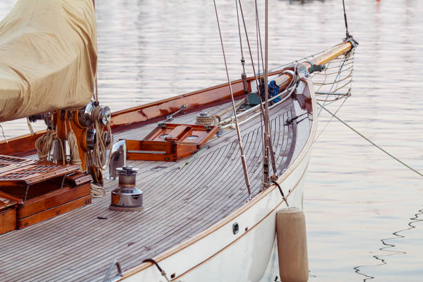 The iconic Bluenose II sails in the open Atlantic.