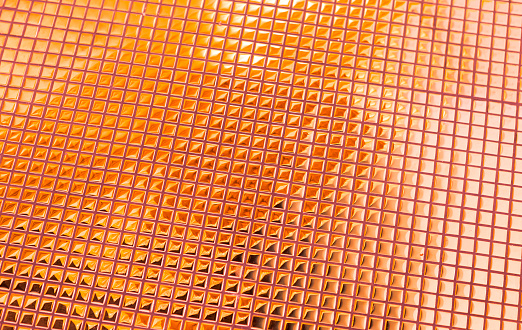 Abstract shiny orange mosaic background, orange mosaic floor pattern background