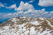 Snowy mountain peaks in the Austrian Alps near the Grossglockner