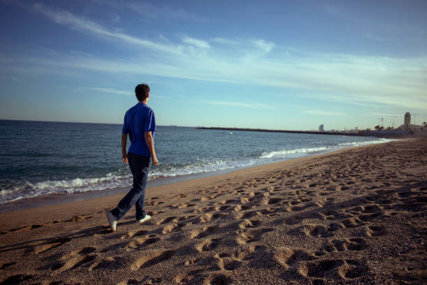 Portrait of young man on the beach