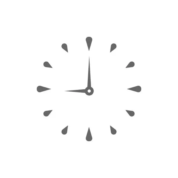 Vector illustration of Time icon flat design