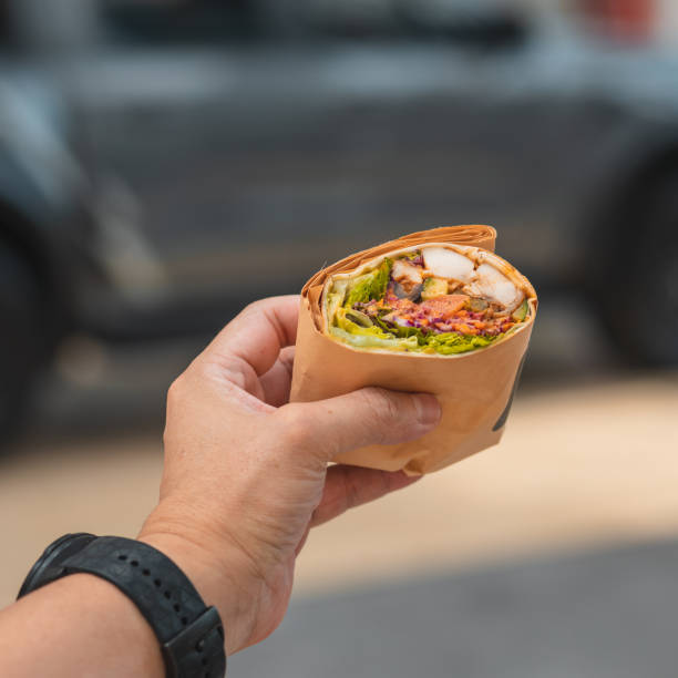 istock Delicious and healthy chicken wrap 2075607973