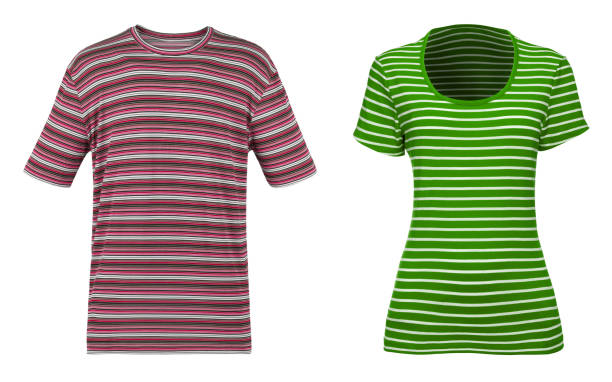 red and green striped t-shirt - stripped shirt imagens e fotografias de stock