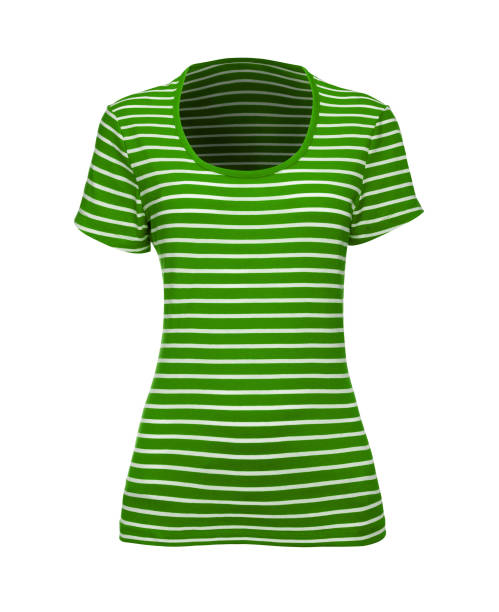 istock green and white striped t-shirt 2075626927