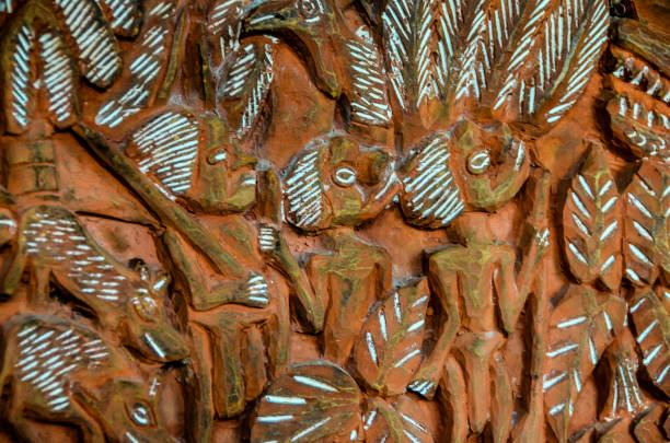 istock Antique Carved Wood Bas Relief 2075645118