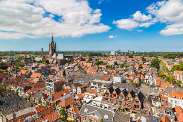 istock Aerial view of Delft 2075648374