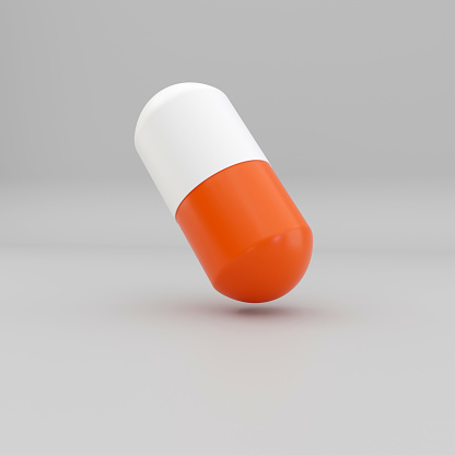Imagem 3d renderizada de cápsula de medicamento