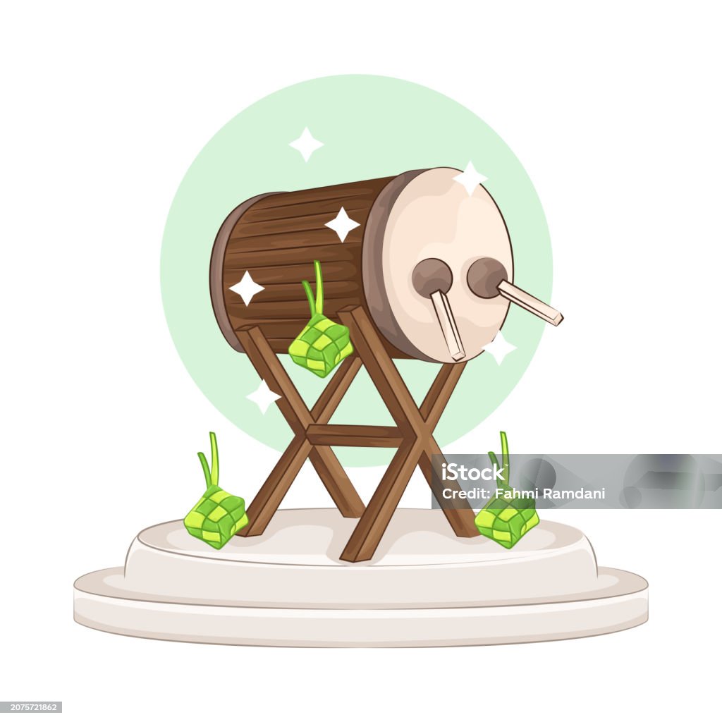 Beduk Vector Bedug Stock Illustration - Download Image Now - Arab Culture, Beduk ...