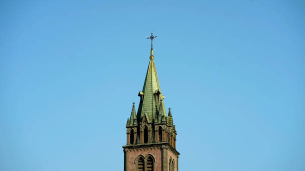 istock Korean Gothic architecture, Myeongdong Cathedral and spire 2075741454