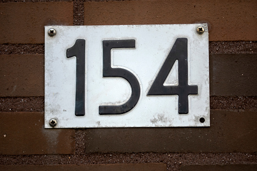 Close Up House Number 154 At Amsterdam The Netherlands 6-3-2024