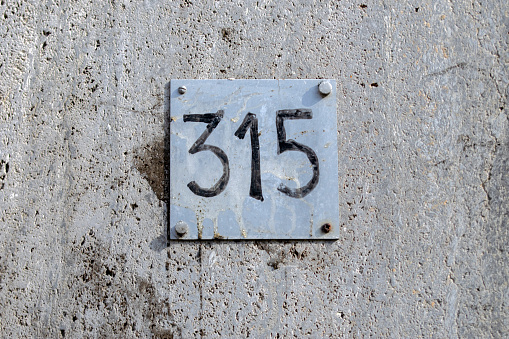 Close Up House Number 315 At Amsterdam The Netherlands 6-3-2024