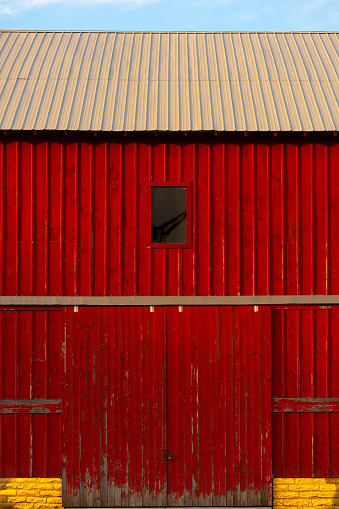 Red and Yellow Barn Door