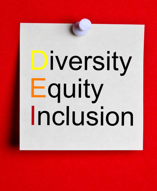 istock Note with words Diversity, Equity, and Inclusion respectively, against a red colored  backdrop 2075753043