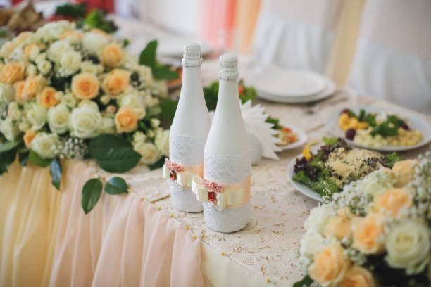 istock Decor bottle . A Wedding Banquet. An elegant dining table. 2075753567