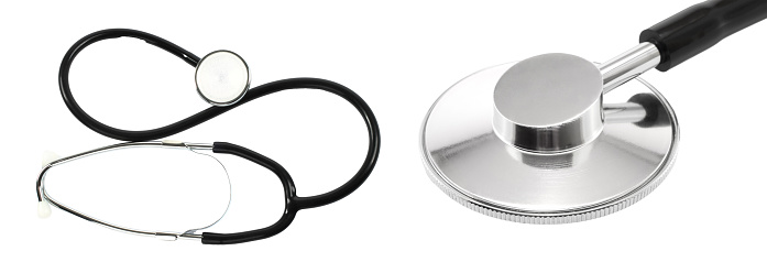 Set of Stethoscopes, isolated on a transparent background, medical concepts