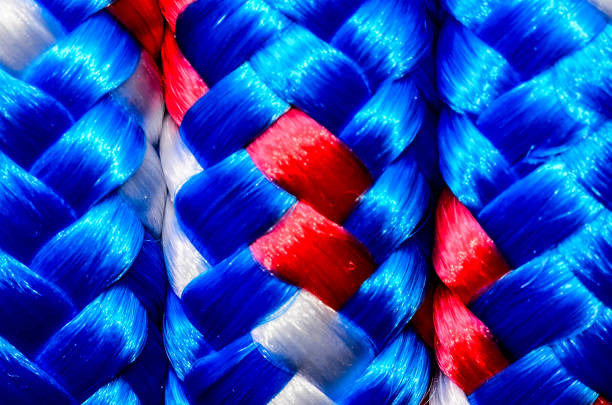 Background Texture Of The Blue Braided Rope